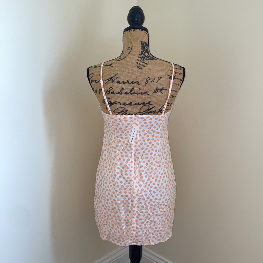 NWT, Women’s S, LA Hearts by PacSun, Orange & White Floral Mini Dress - Picture 2 of 5